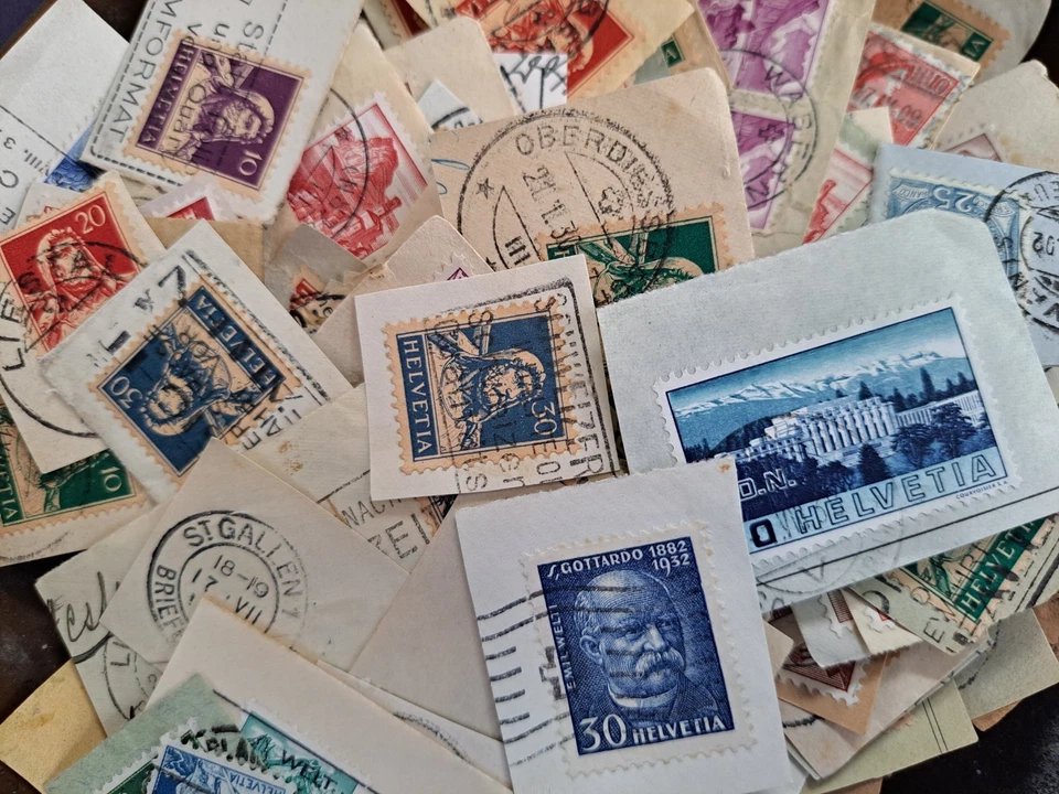 Schweiz Kiloware "URALT" bis ca. 1950 ca. 100g - siehe Fotos!!! - Bild 4 von 4