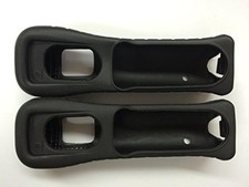Two Black Pieces Silicone Skin Case Cover For Nintendo Wii Remote