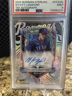 2024 Bowman Sterling - Sterlingtek Wyatt Langford #ST-15 Gold Refractor /50 (RC)
