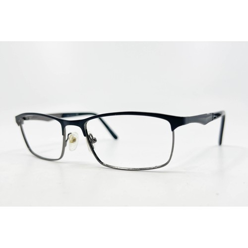 Link Occhiali Eyeglasses Men Black Silver Rectangular 796376 55-17-140