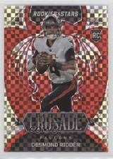 2022 Panini Rookies & Stars Crusade Red Plaid Prizm Desmond Ridder #CR-12 11mg