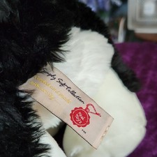Gund Black  White Dog Plush Stuffed Animal Washable Small 6-14 in 1999