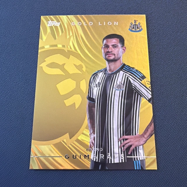 TOPPS PREMIER LEAGUE FLAGSHIP 2026 2027 BRUNO GUIMARAES NEWCASTLE GOLD LION GL18