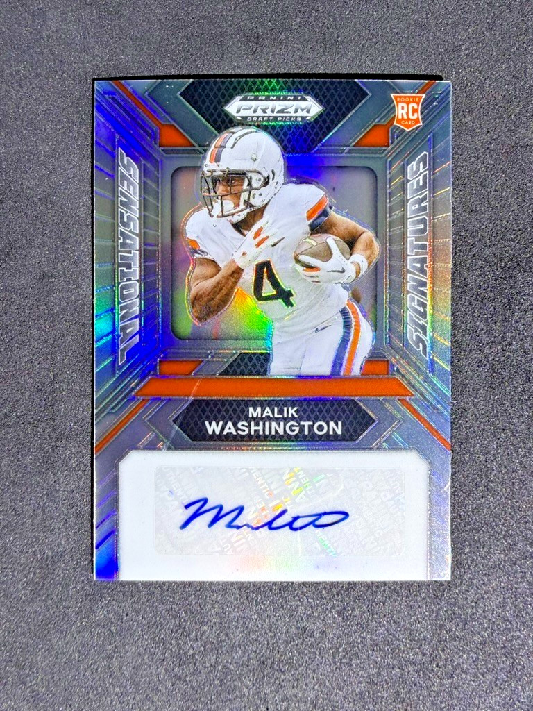 2024 Panini Prizm Malik Washington #SS-MWN Sensational Signatures Silver Auto RC