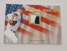 Brian Matusz Baltimore Orioles 2008 Upper Deck Jersey Relic Rookie Card #USA-BM