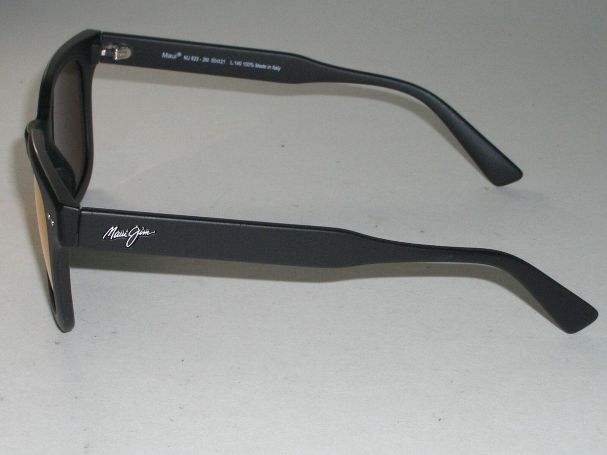 MAUI JIM MJ822-0M 50[]21 ORANGE MIRROR SHORE BREAK MATTE BLACK