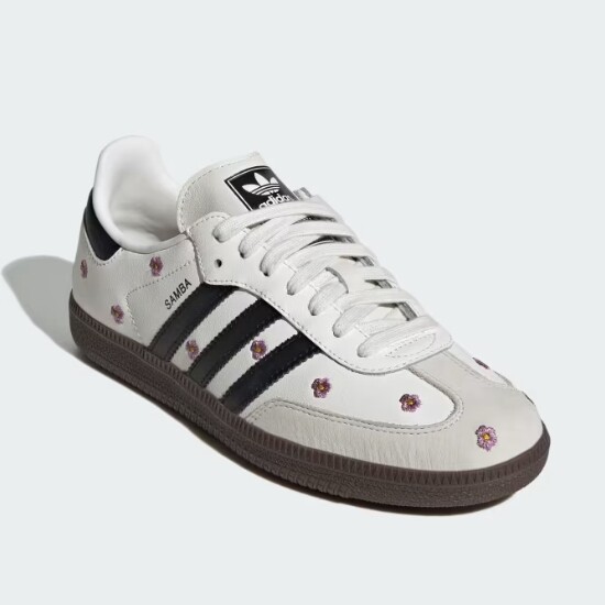 ★adidas★ Samba OG W White IF4398 Adidas Women's Samba OG Embroidered Floral Shoes - IF4398