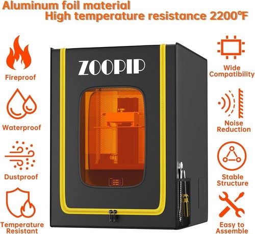 ZOOPIP 3D Printer Enclosure, Fireproof, Dustproof, Vented, Tool Storage, Tent - Picture 2 of 7