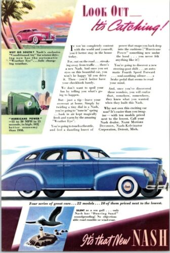 LAMINATED Nash Sedan Blue Car Ready For Framing Travel Vintage Print Ad -E9E-29 - Picture 1 of 2