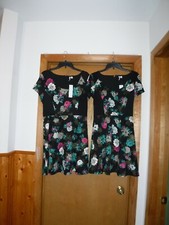 Short Sleeve Dresses ELLE size 12 ,4 Black & Pink Floral NWT