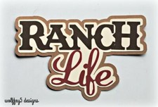 CRAFTECAFE RANCH TITLE Premade paper piecing scrapbook die cut piece page album