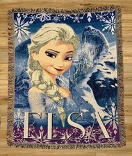 Disney Elsa Frozen Woven Throw Blanket 48 x 59 The Northwest Company Tapestry