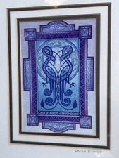 Vintage Daisy Budge Book of Kells 'Birds of Love and Friendship' Signed Print