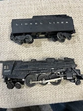 Lionel 2037 Locomotive with 6026W Whistle Tender/MagneTraction/Smoke/Light
