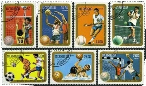 Mint Never Hinged/MNH Nicaraguan Sports Postal Stamps