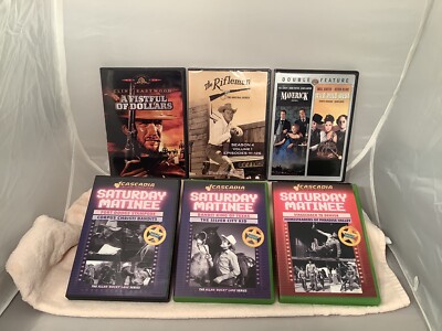 Lot 6 Western DVDs Connors, Eastwood, Garner, Foster, Crawford, Gibson, Kline