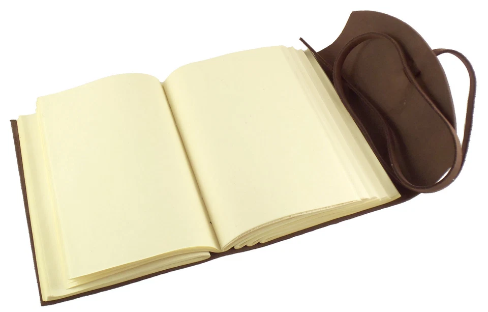 Leather Journal Diary Sketchbook Rustic Travel Notebook Handmade Vintage Genuine - Image 4 of 4