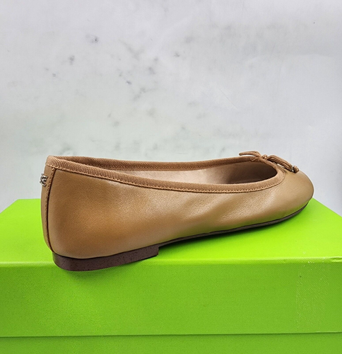 Sam Edelman Felicia Luxe Emblem Bow Ballet Flats Women's 5.5M Tan Leather SlipOn - Picture 8 of 16