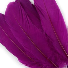 Berry Purple Goose Feathers 6-8" 12 Pc Wedding Millinery Crafts Decoration