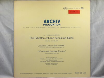 Bach - Cantatas BWV 50 & 202 - Archiv Produktion History of Music 198 027 SAPM