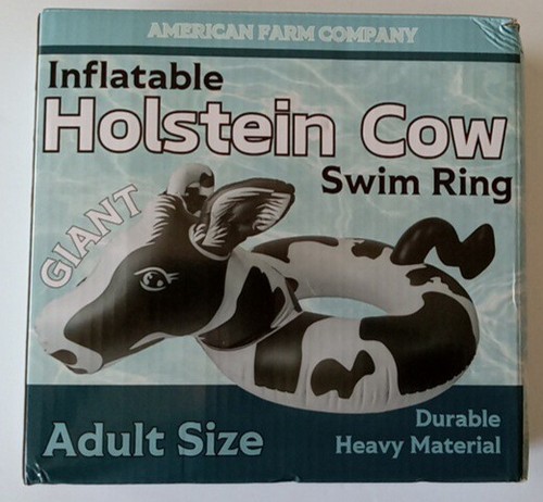 American Farm Company Giant Inflatable Holstein Cow Swim Ring NEW - Picture 7 of 7
