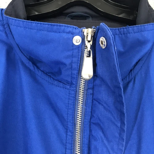 Devon & Jones Windbreaker Jacket Size L Mock Neck Pockets Full Zip Blue image 5