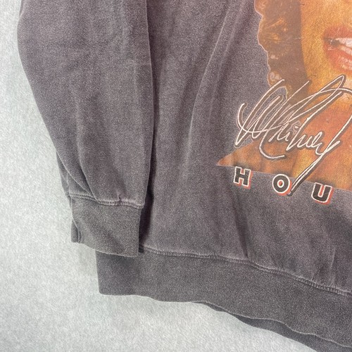 Whitney Houston Sweatshirt Adult L/XL Gray Graphic All Over Print Concert Tour - Picture 3 of 8