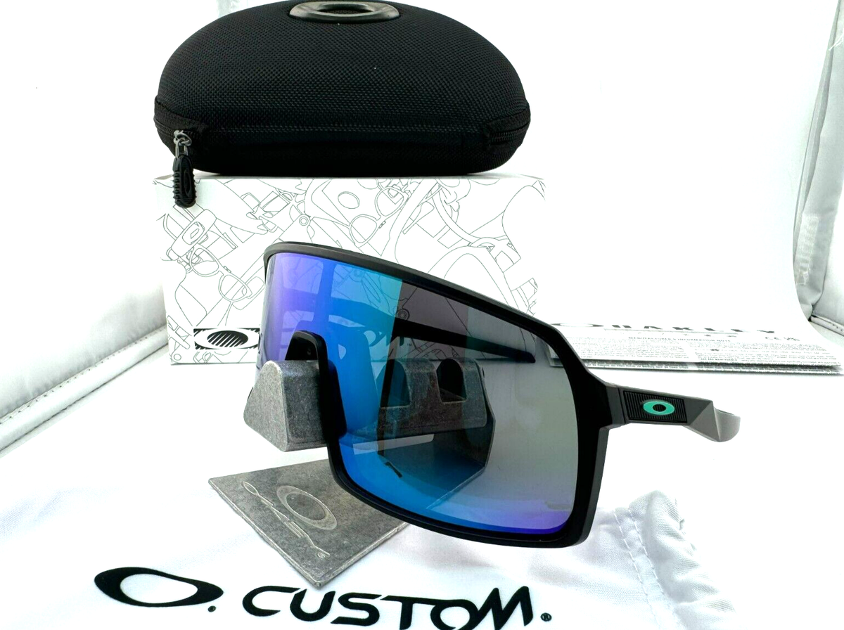 OAKLEY SUTRO CUSTOM MATTE BLACK CELESTE PRIZM SAPPHIRE IRIDIUM 