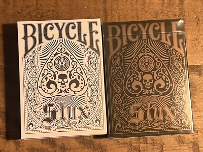 2 Bicycle Styx Playing Cards (White & Bronze) by USPCC Sealed by Eric Ross   