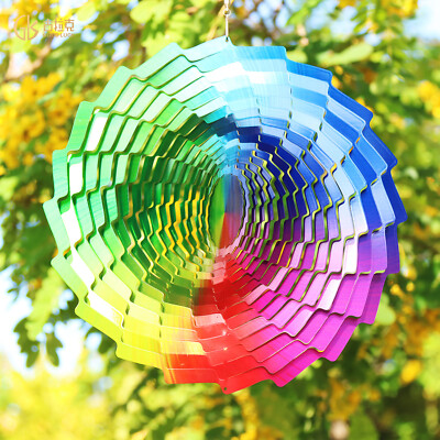 Color Stainless Steel Wind Spinner- 3D Indoor Outdoor Garden Decoration Ornament