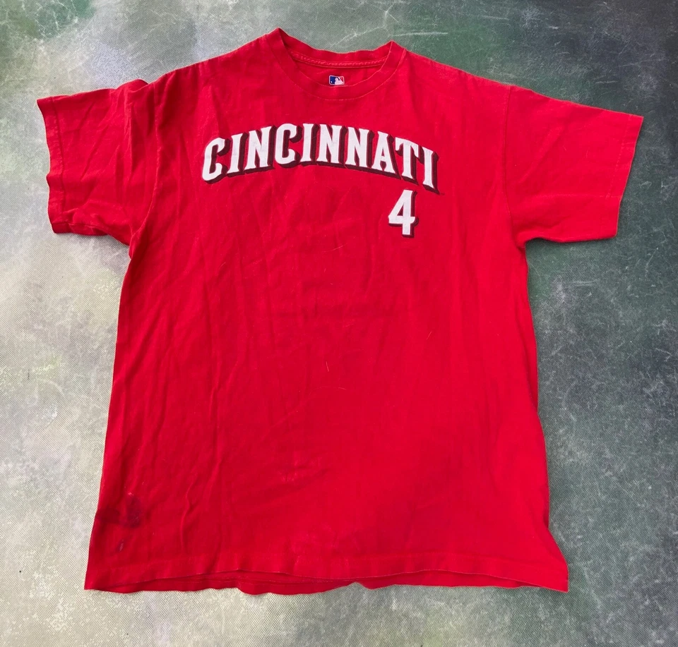Лот из 2 MLB Cincinnati Reds Phillips #4 скамейка #5 мужские футболки размер L. - Изображение 2 из 4