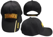 U.S. United States Army Ranger Black Embroidered Cap Hat (KYS CAP581) - Licensed