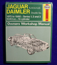 JAGUAR DAIMLER XJ12 XJS DOUBLE 6 1972-1980 HAYNES OWNERS WORKSHOP SERVICE MANUAL