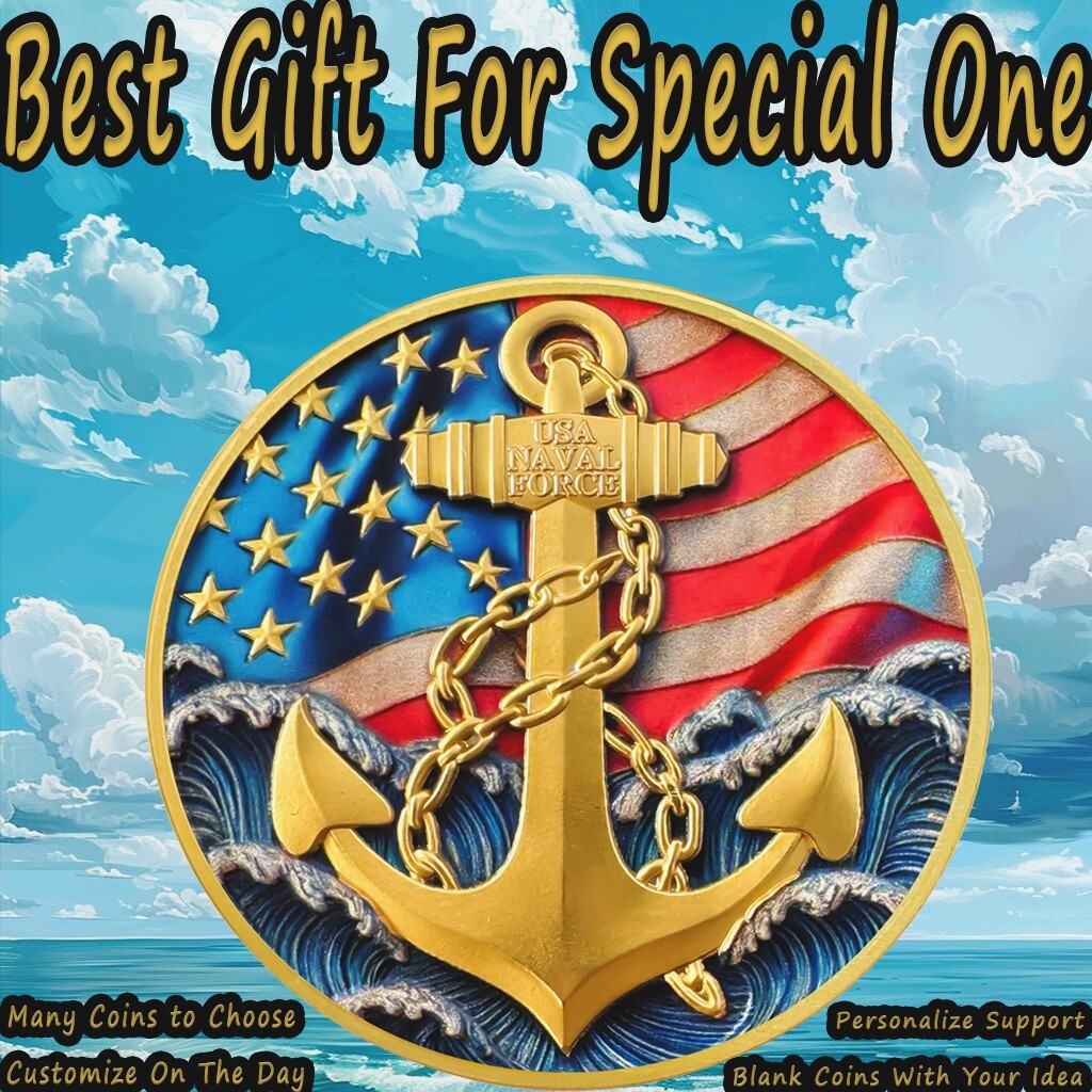 US Navy Military Challenge Coin, US Navy Core Value Challenge