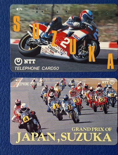 2 x Grand Prix Suzuka MOTO GP___JAPAN___2 schöne Telefonkarten Motorsport Honda