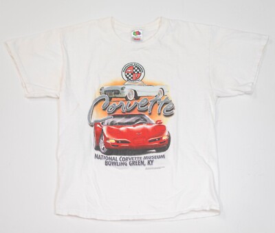 Vintage NATIONAL CORVETTE MUSEUM T-Shirt Men's Large Bowling Green Kentucky