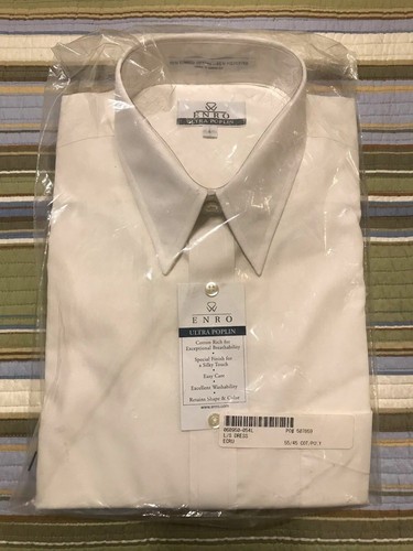 ENRO Ultra Poplin Point Collar Men's 