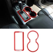 Console Gear Shift Cup Holder Trim Cover Ring For Ford F150 Raptor 2009-2014 Red