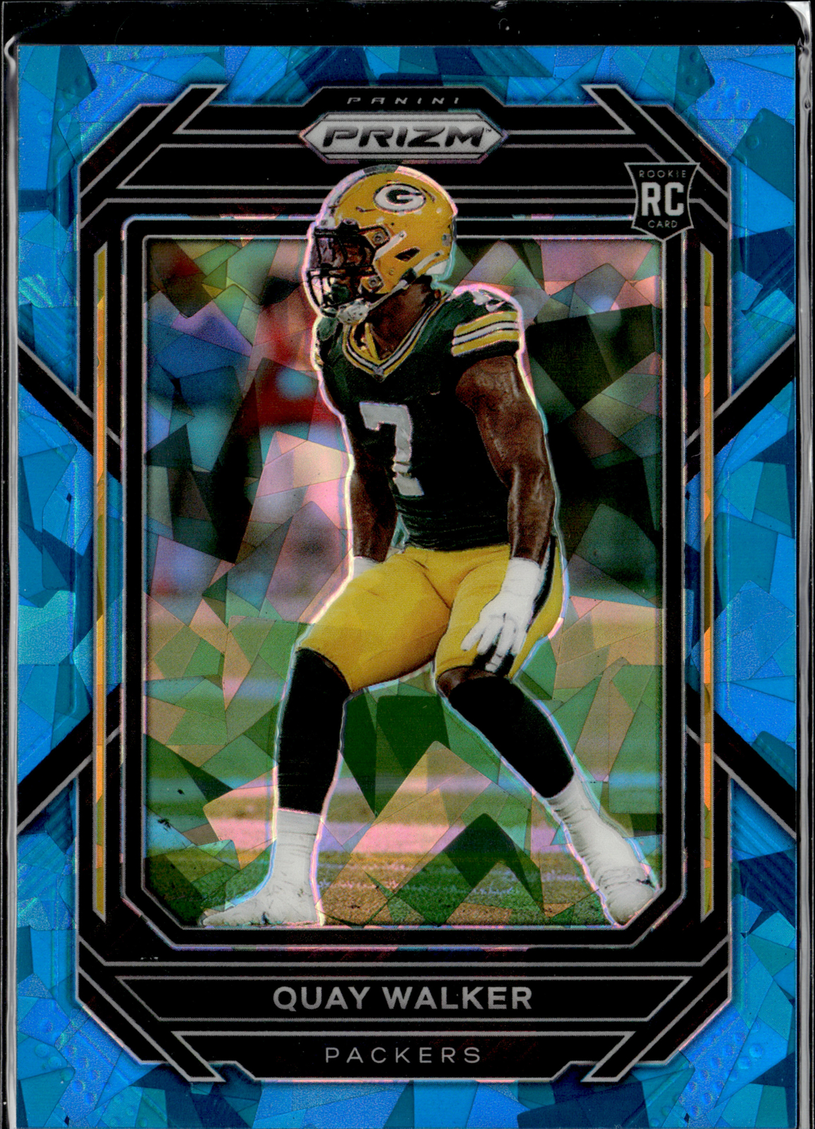 Quay Walker 2022 Panini Prizm Rookie Card Blue Ice #/99 #373