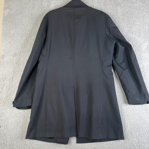 Cappotto Takeo Kikuchi uomo grande nero 4 lunghezza media fodera rimovibile colletto bottone - Foto 8 di 20