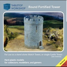 28medrndt - 28mm MEDIEVAL FORTIFIED CASTLE ROUND TOWER TABLETOP WORKSHOP 40K