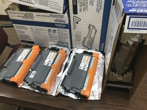 One sealed Genuine Brother TN-450 BLACK + 3 used Open cartridges LOT, "AS IS" - Picture 1 of 6