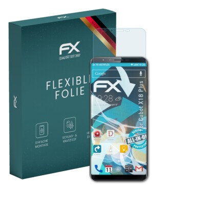 atFoliX 3x Folie für Cubot X18 Plus Schutzfolie klar&flexibel Displayschutzfolie