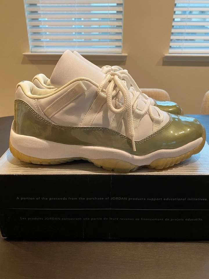 Nike Air Jordan 11 XI 2001 retro bajas metálicas plateadas DS raras OG - talla 11 W / 9,5 M Foto 4 de 4