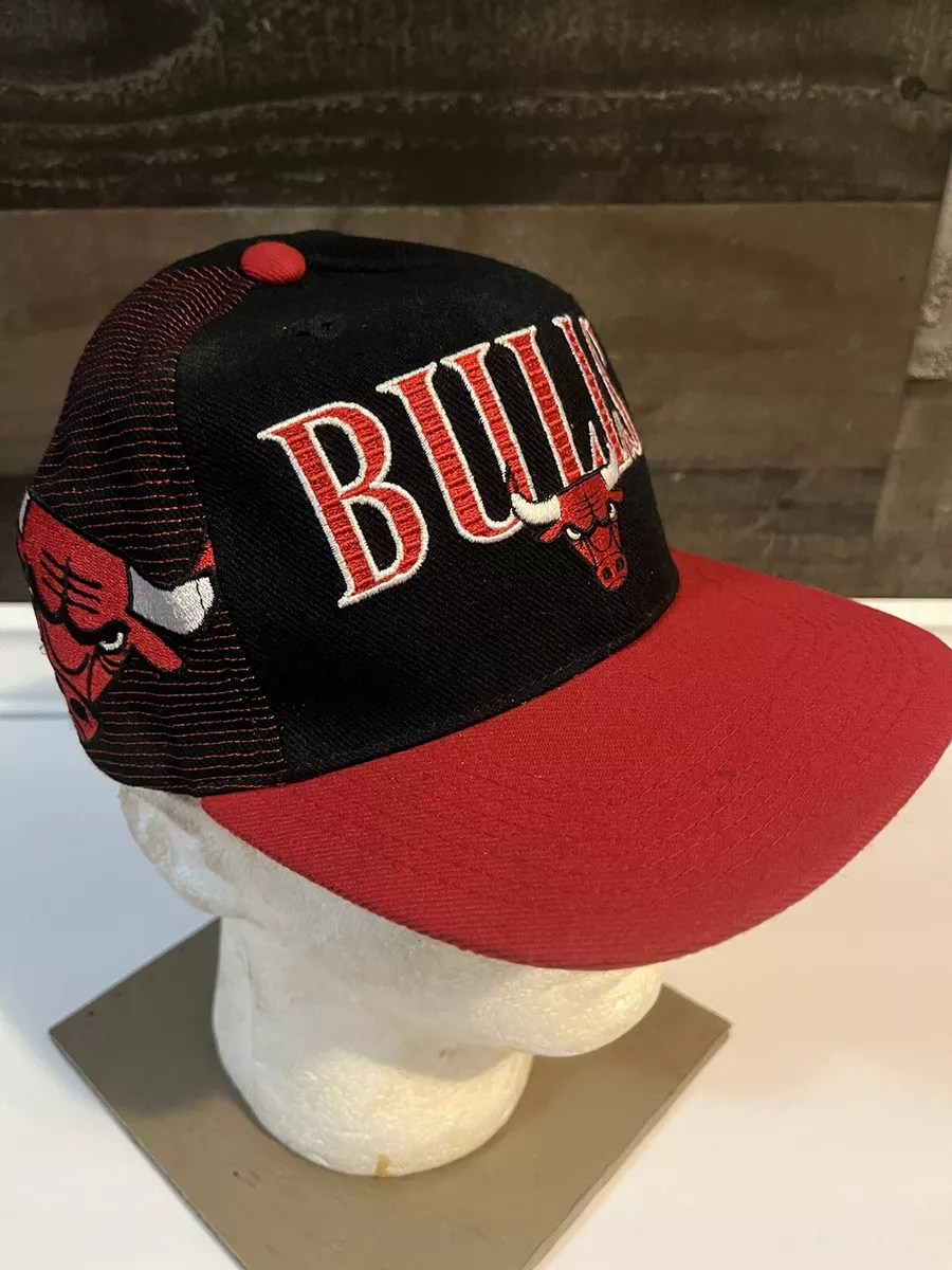 Vintage Sports Specialties LASER Chicago Bulls Snapback Hat Shadow Script 90’s
