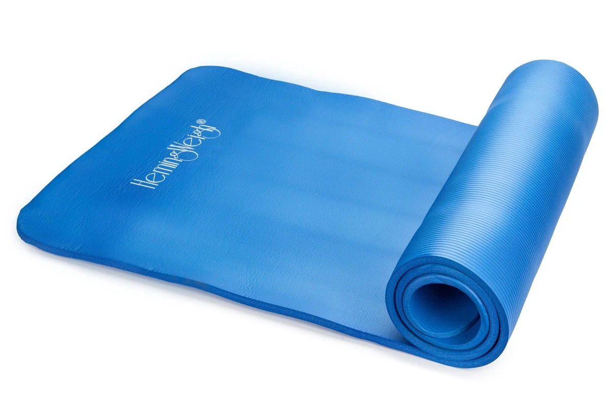 HemingWeigh 1/2-Inch Extra Thick High Density Exercise Yoga Mat with  Carrying