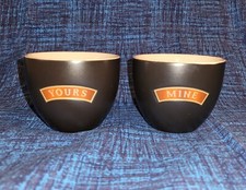 Set of 2 NEW Baileys Irish Cream Stoneware Dessert Ice Cream Bowls - Bar Merch