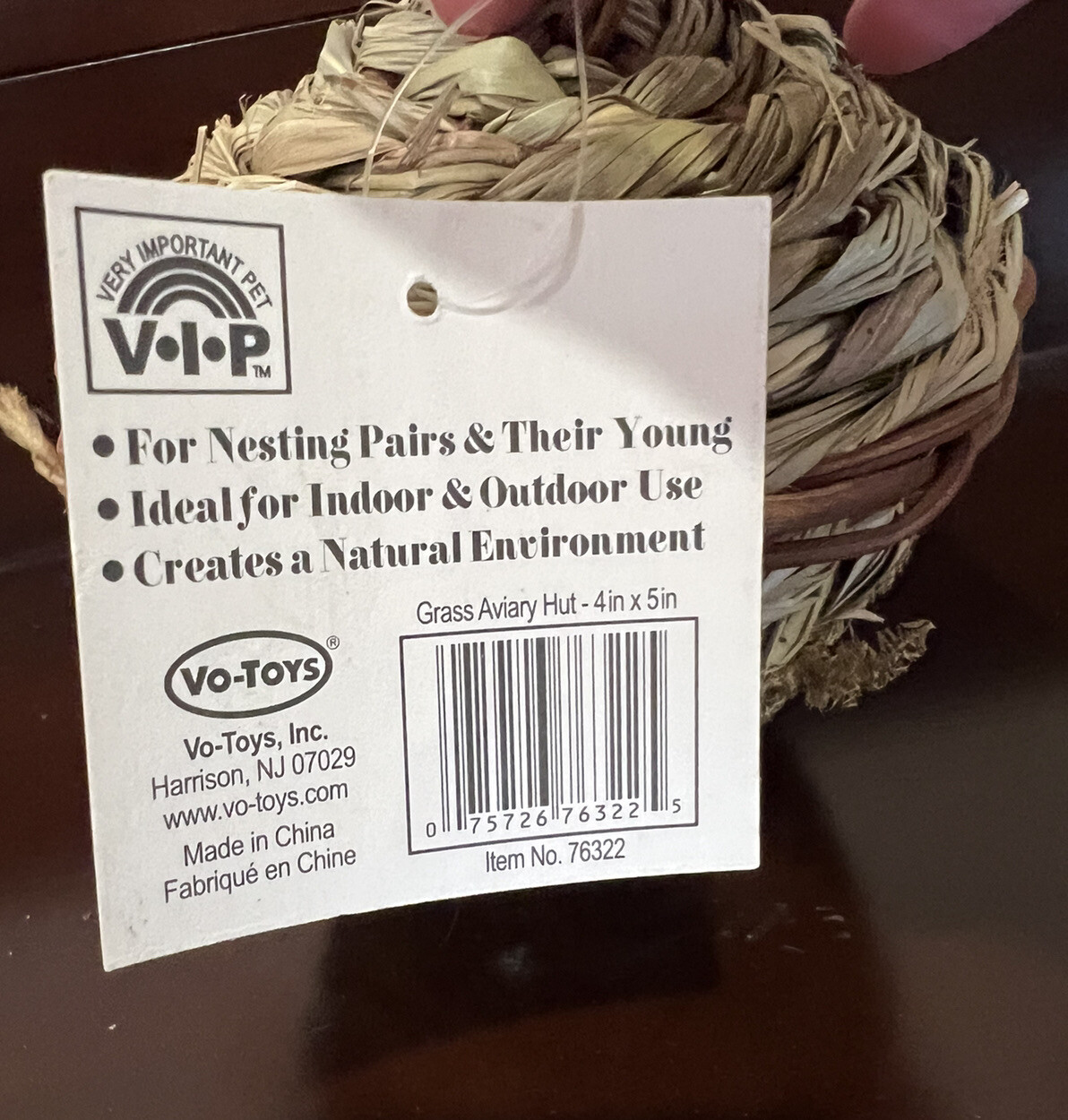 VIP NEST FOR DOMESTIC & WILD BIRDS WITH NESTING MATERIAL 
