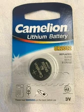 CR 2032 Coin Battery, Camelion  Lot of 1 -1 Count Free Ship