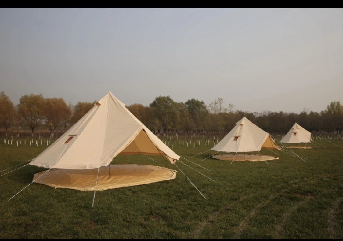 4 Meter Bell Tent Cotton Canvas With Stove Outlet. Sale !Reduced £475 To  £445. | eBay